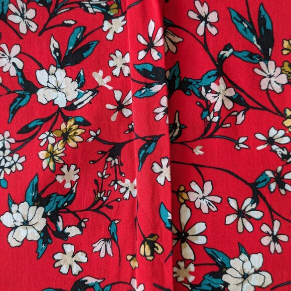 Vero Moda -XS- viscose red floral shirt summer dress - Picture 8 of 12